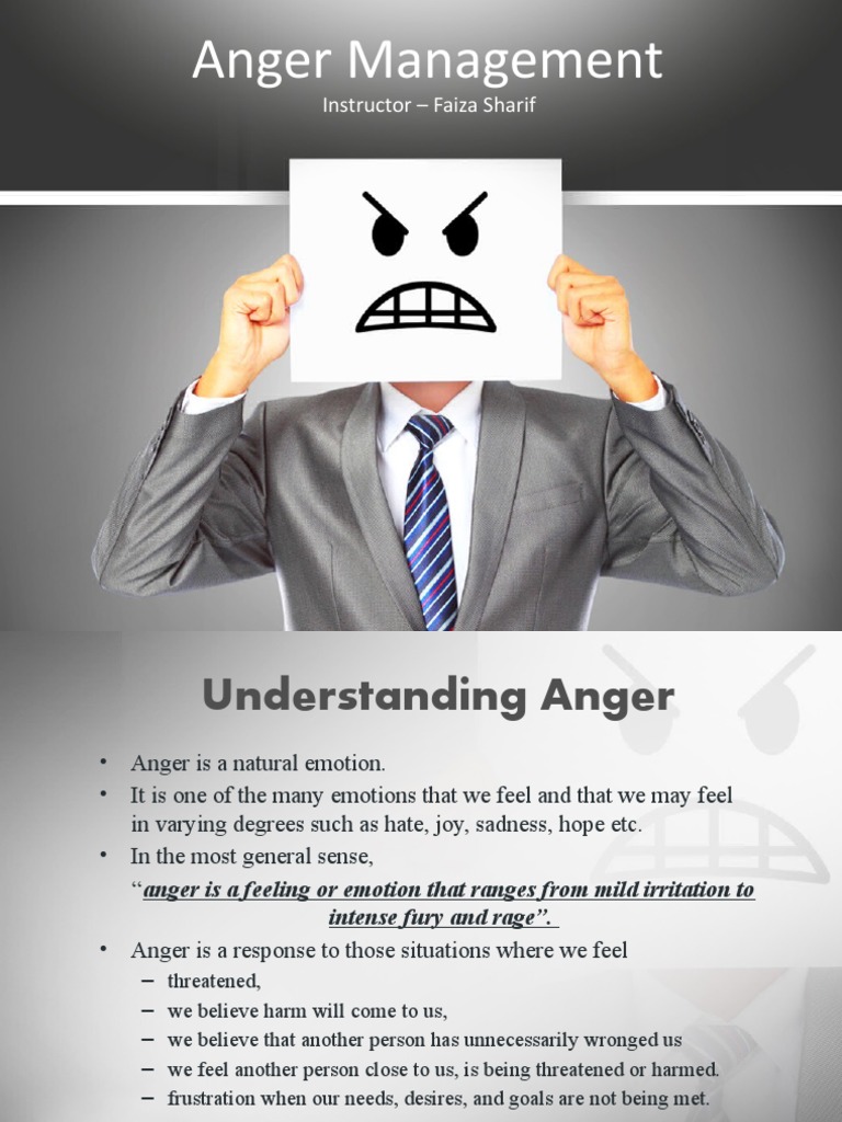 Anger management pdf anger aggression