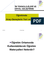 Öğretimde Araç-Gereçlerin Yeri Ve Önemi: Öğretim Teknolojileri Ve Materyal Geliştirme