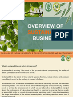 Overview of Sustainable Businessx