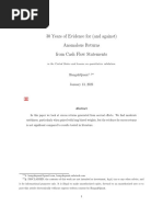 30 Years of Evidence For (And Against) Anomalous Returns From Cash Flow Statements