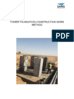 Tower Foundation Construction Work Method