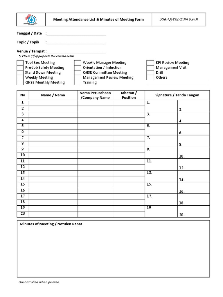 Daftar Hadir | PDF