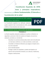 Tema 1 - La Constitución Española de 1978 valores superiores y principios inspiradores. Derechos y deberes fundamentales. El derecho a la protección de la salud