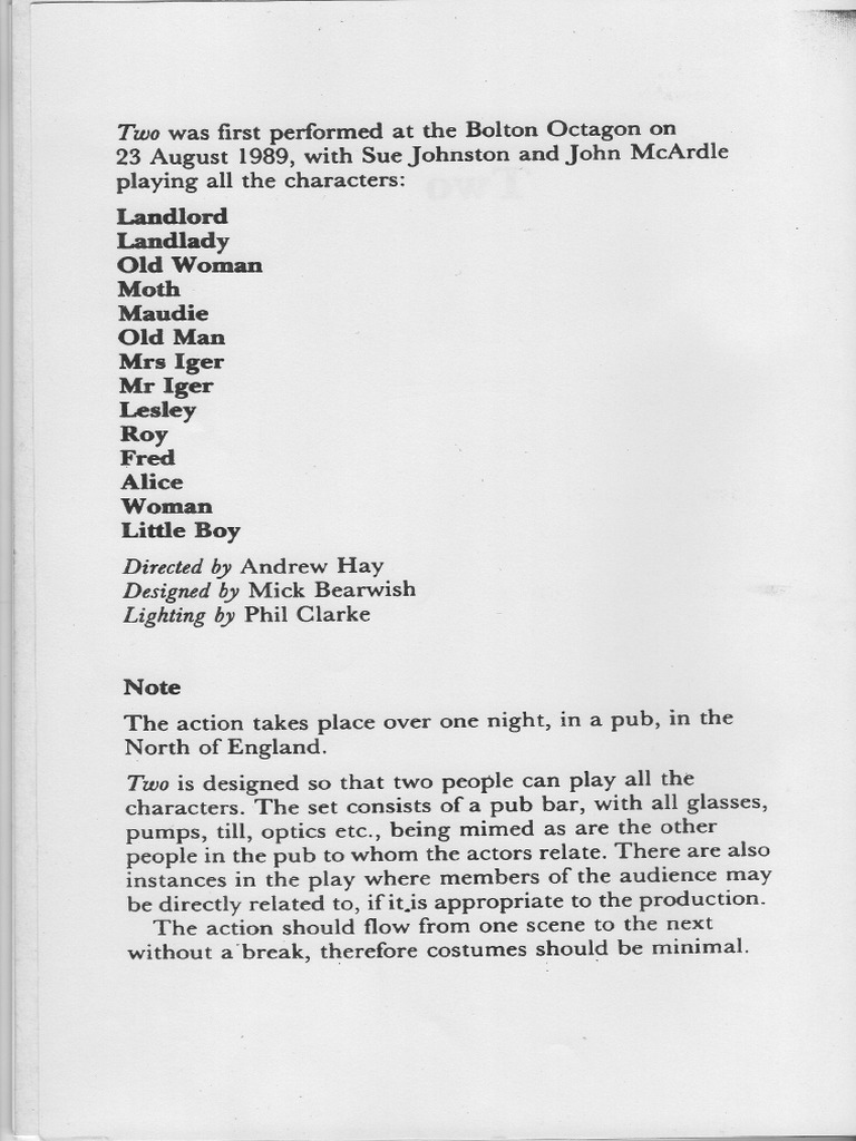 Jim Cartwright Two Part 1 PDF