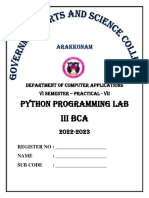 Bca Front Page Python