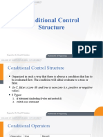 5 Conditional Control Structure