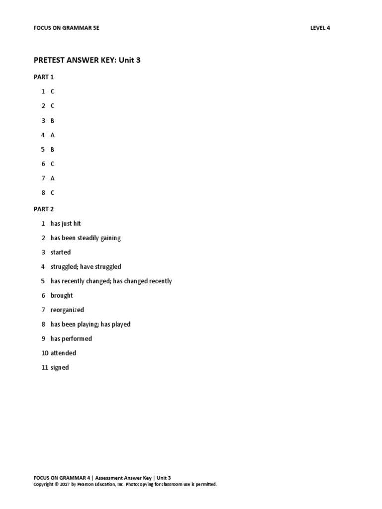 FOG4 Unit 3 Pretest AK | PDF