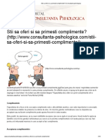 Stii Sa Oferi Si Sa Primesti Complimente - Consultanta Psihologica