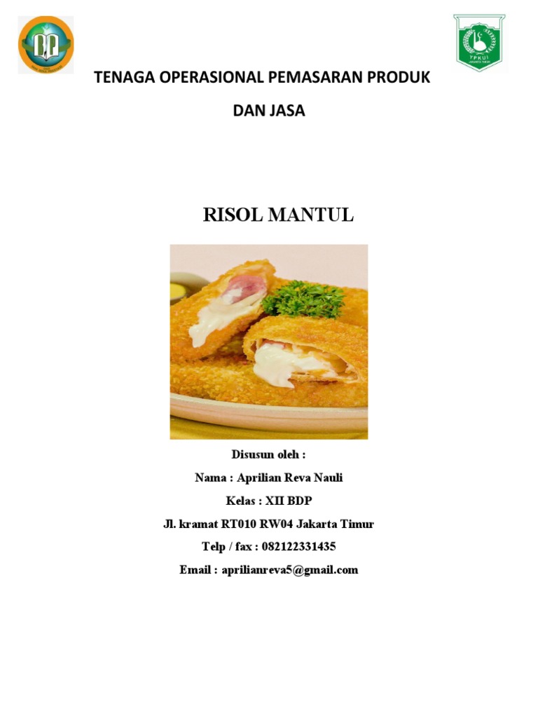 Proposal Usaha Risol Mantul | PDF | Bisnis | Karier & Perkembangan