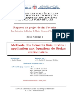 Méthode Des Éléments Finis Mixtes - Application Aux Équations de Stokes Stationnaires - Khalid Elghazi