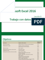 Excel Core 2016 Lesson 09