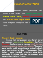 3.6 HAK PENGUASAAN ATAS TANAH Hukum Agraria