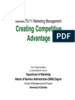 Creating Competitive Advantage: MBAMKT5111 Marketing Management