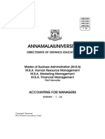 Annamalaiuniversity: Accounting For Managers