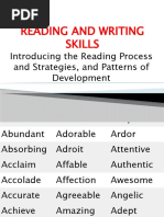 Reading and Writing Skills Lesson 1 January 16 2023