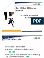 Diapositivas sobre acoso laboral- ley 1010 de 2006 