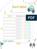 Green Beige Pastel Colorful Kids Chore Chart 
