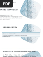 Public Service Act, As Amended