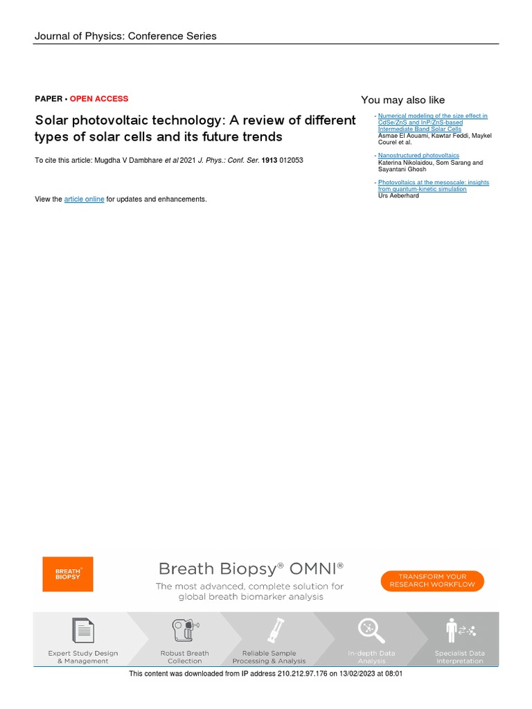 Solar Cell Technologies and Trends Review | PDF | Solar Cell | Thin ...