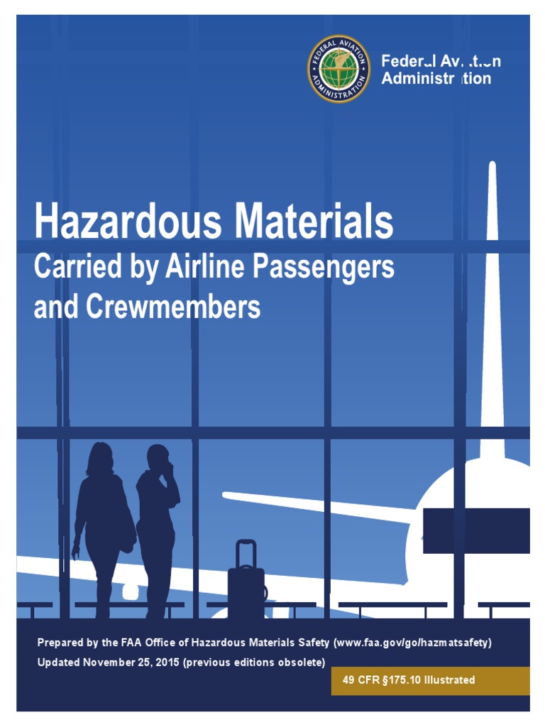 Hazardous Materials Carried by Airline Passengers and Crewmembers PDF Dangerous Goods Baggage