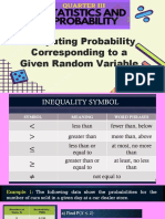 W2 - Computing Probability Corresponding To A Given Random Variable