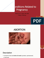 Risks and interventions for pregnancy complications