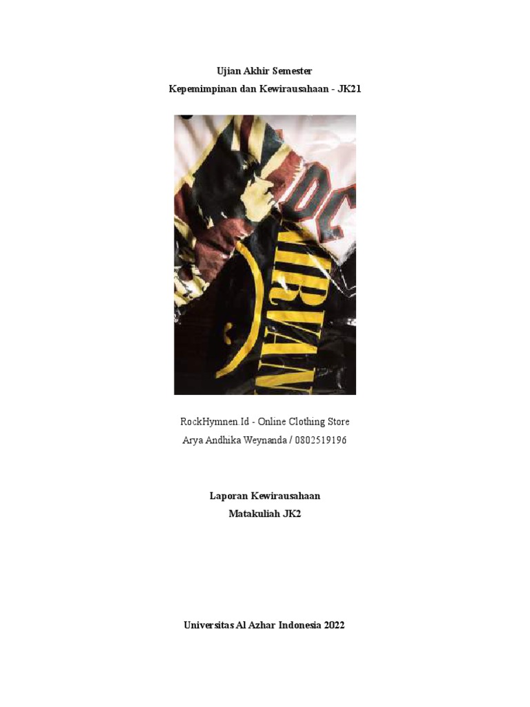 UAS Laporan Usaha JK2 _ Arya Andhika W PDF