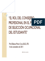 El Rol Del Consejero Profesional en El