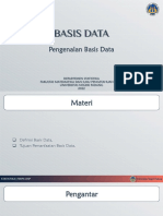 BASDAT Minggu 01 - Pengenalan Basis Data