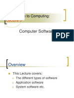 Introduction To Computing Lecture 5 Computer Software