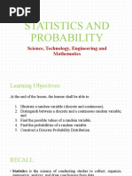 Statistics and Probability Discrete and Continuous Random Variable 2