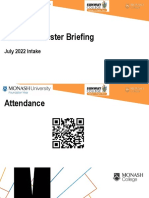 End of Semester Briefing Session July 2022