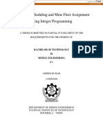 Production Scheduling and Mine Fleet Assignment Using Integer Programming