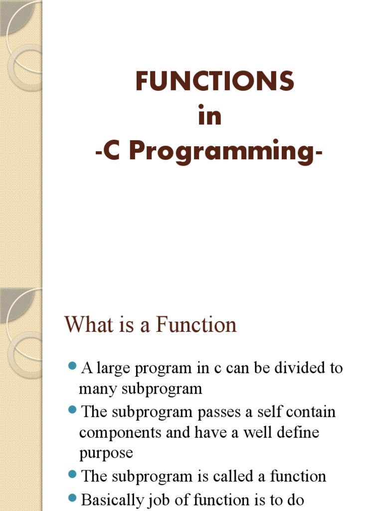 FUNCTIONS | PDF