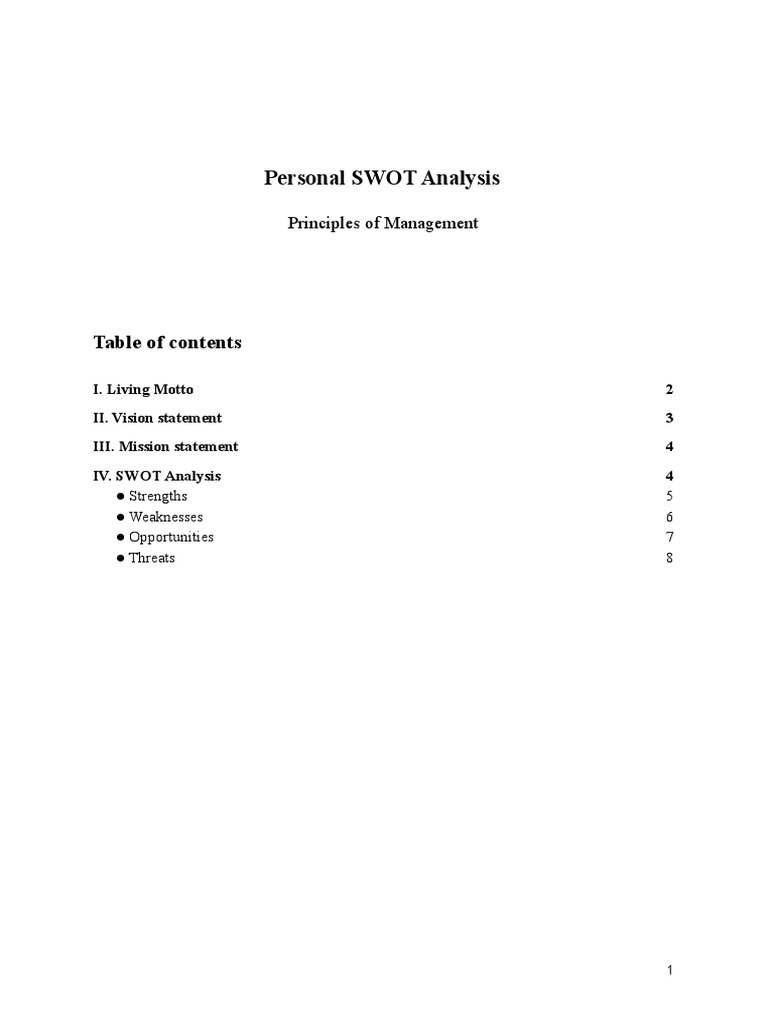 Personal SWOT Analysis for Career Growth | PDF | Laozi