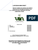 Laporan Mini Riset PAI 0 MDTA Al-Amin