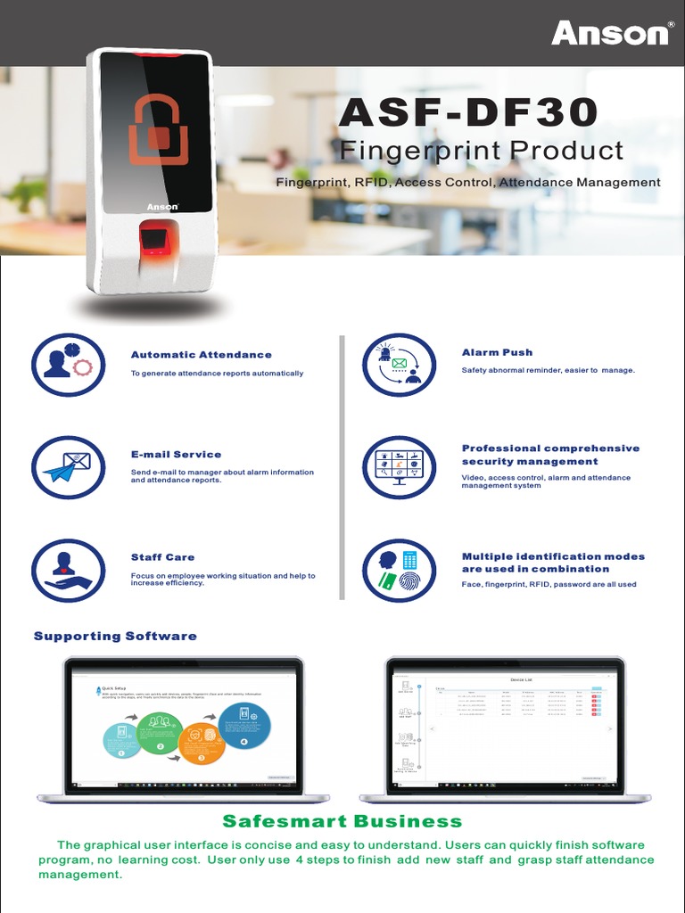 ASF-DF30 Data Sheet e | PDF | Access Control | Radio Frequency ...