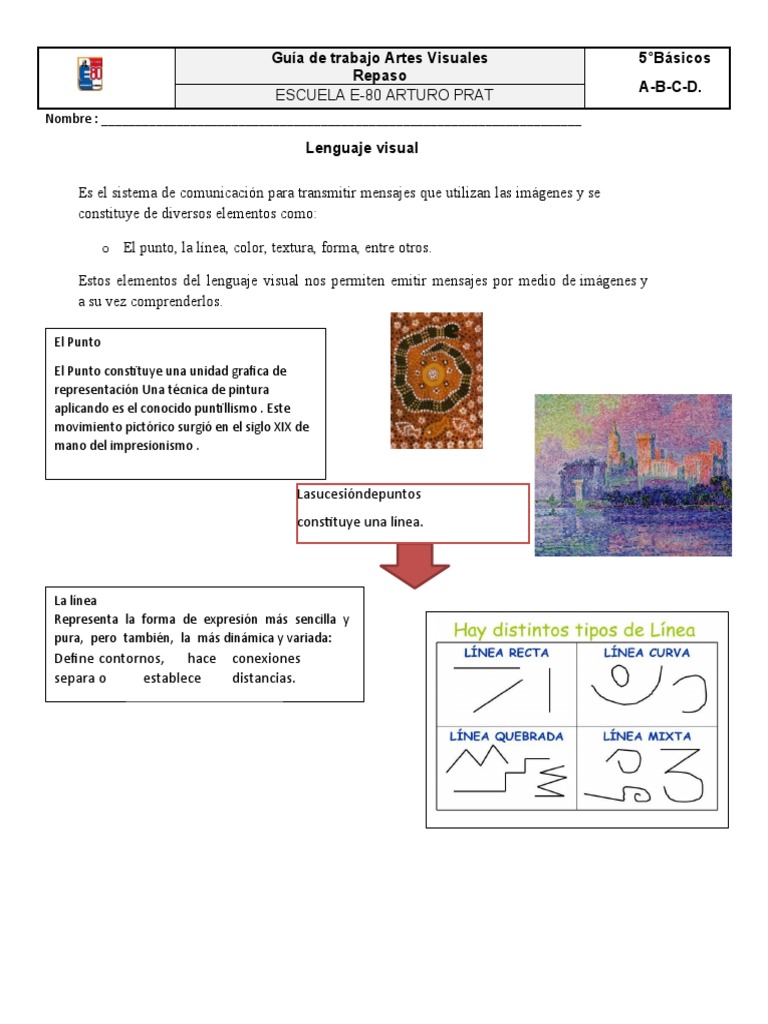Guía de Trabajo Artes Visuales Lengauje Visual | PDF