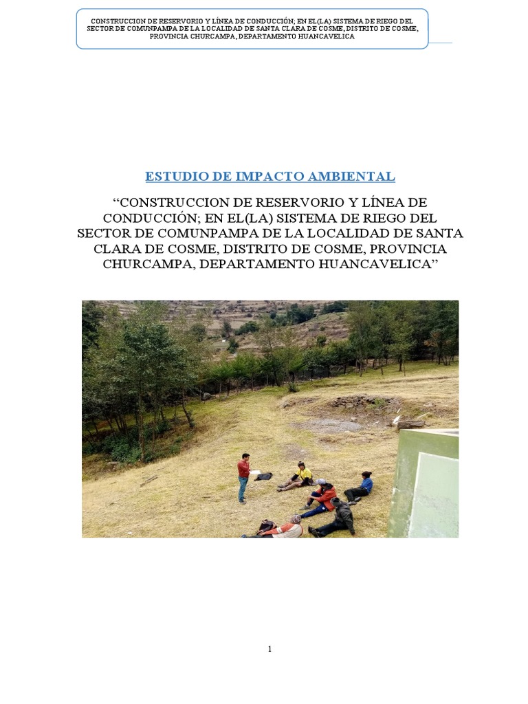 Estudio de Impacto Ambiental en Olancho | PDF | Reservorio | Entorno ...