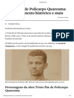 Contexto e análise da obra Triste Fim de Policarpo Quaresma