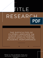 Title Research Presentation