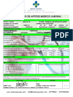 Certificado de Aptitud Medico Laboral: Informacion General