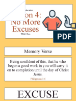 Values 6 - No More Excuses