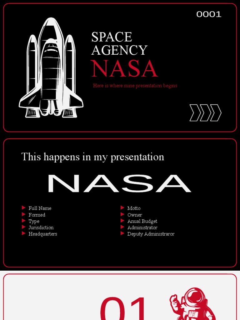 Space Exploration Mission Pitch Deck by Slidesgo PDF Nasa
