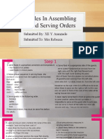 Rules in Assembling and Serving Orders