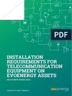 Installation Requirements For Telecommunications Equipment On Evoenergy Assets
