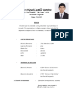 Perfil profesional Yohairo Castillo con experiencia en maquinarias y construcción