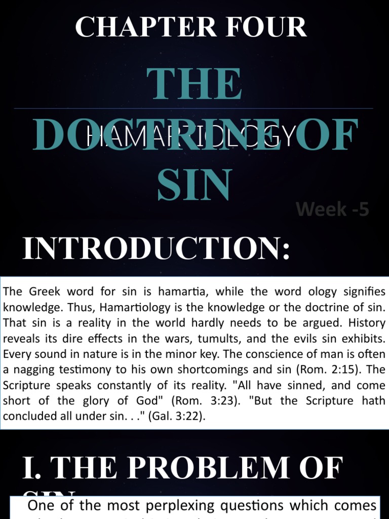 CHAPTER FOUR - Lessons 1-3 - Hamartiology | PDF | Serpents In The Bible ...