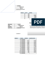 Tabla de Amortizacion Pago Anticipado
