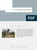 Polices On Agrarian Reform